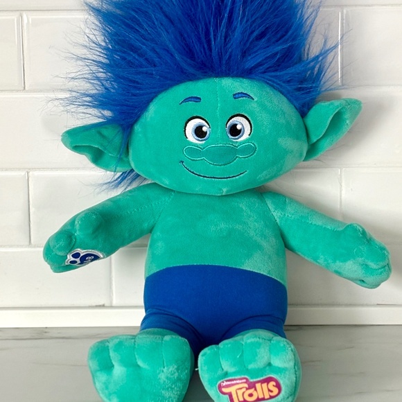 Dreamworks TROLLS Build A Bear BAB 23" BRANCH Blue Happy Smiling PLUSH 2016 - Picture 1 of 14